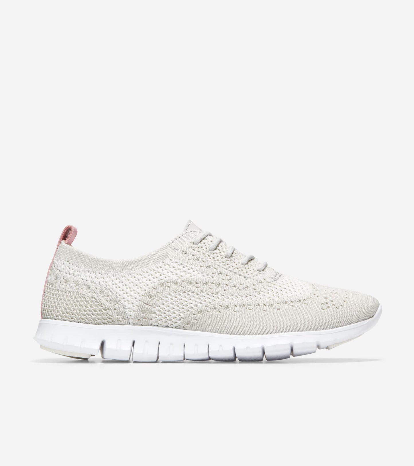 W24030:OYSTER MUSHROOM/WHITE KNIT / OYSTER MUSHROOM LEATHER / CH MEMPHIS PINK HEEL STRIP & LININ