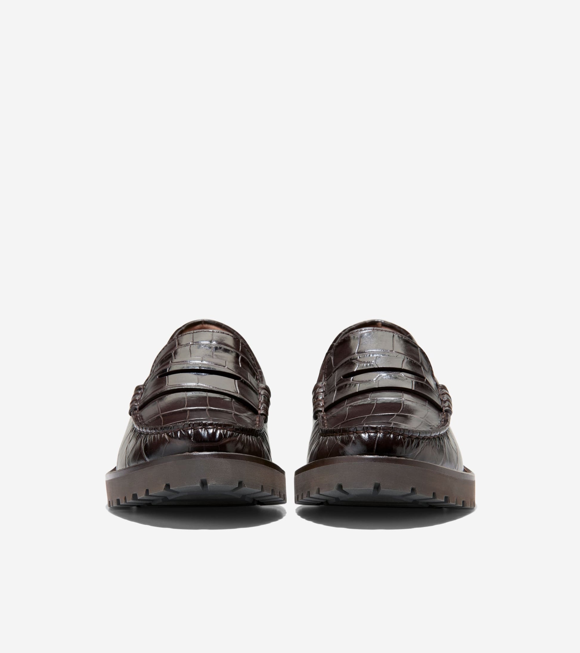 W34338:CH DK CHOCOLATE CROC PRT LTR