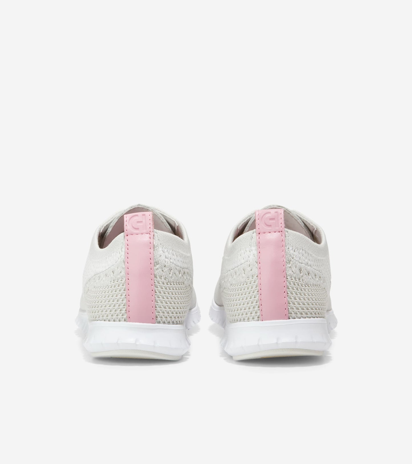 W24030:OYSTER MUSHROOM/WHITE KNIT / OYSTER MUSHROOM LEATHER / CH MEMPHIS PINK HEEL STRIP & LININ
