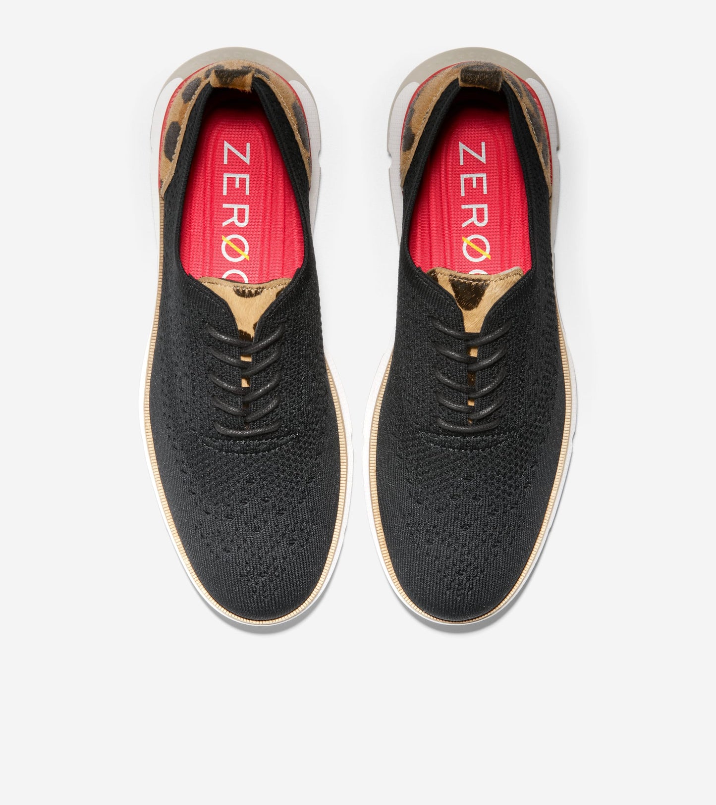W21344:BLACK KNIT/ JAGUAR HAIR CALF PRINT/ ROGUE RED/ OPTIC WHITE