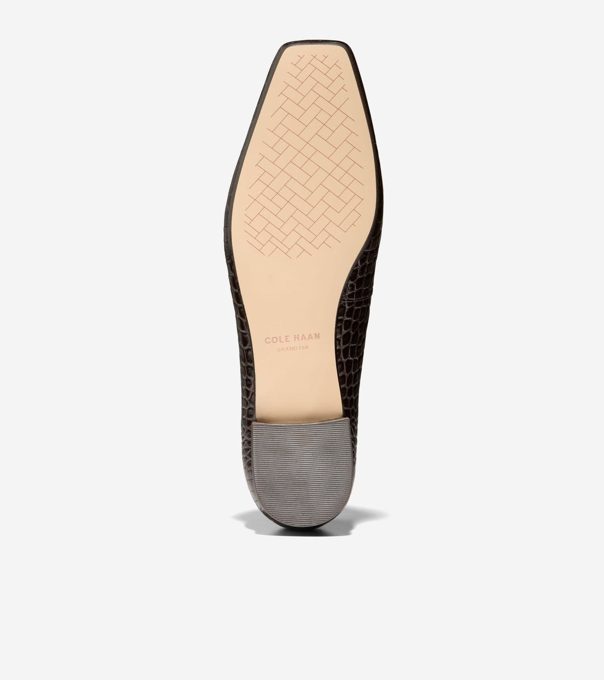 W38066:CH DARK CHOCOLATE CROC PRINT LEATHER