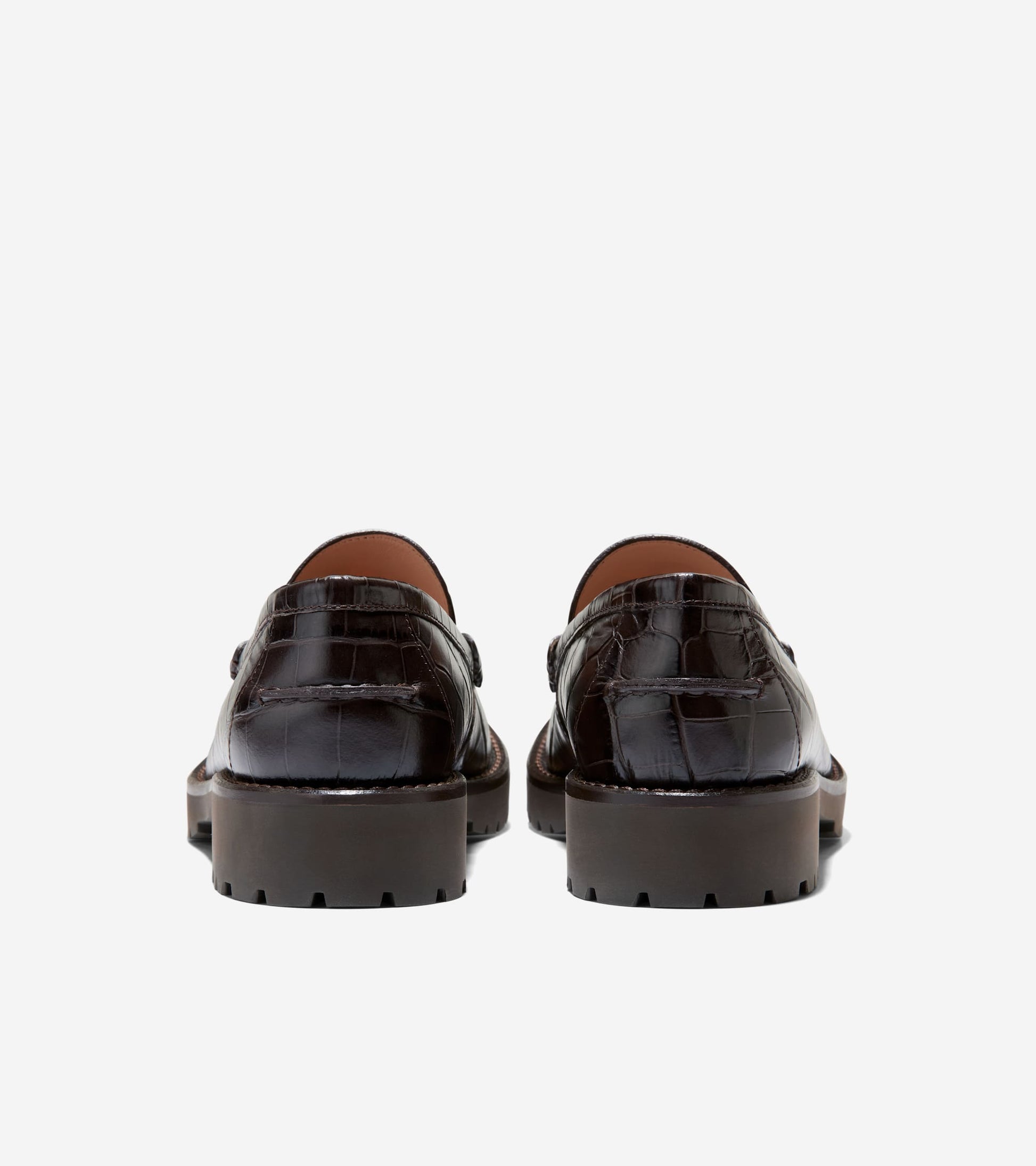 W34338:CH DK CHOCOLATE CROC PRT LTR