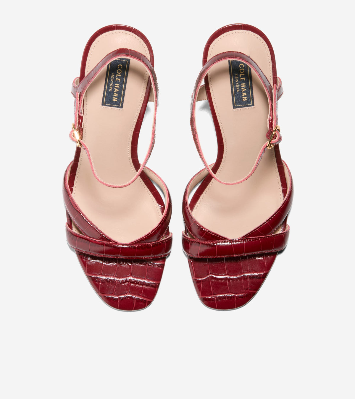 W38104:CH RUBY CROC PRINT LEATHER