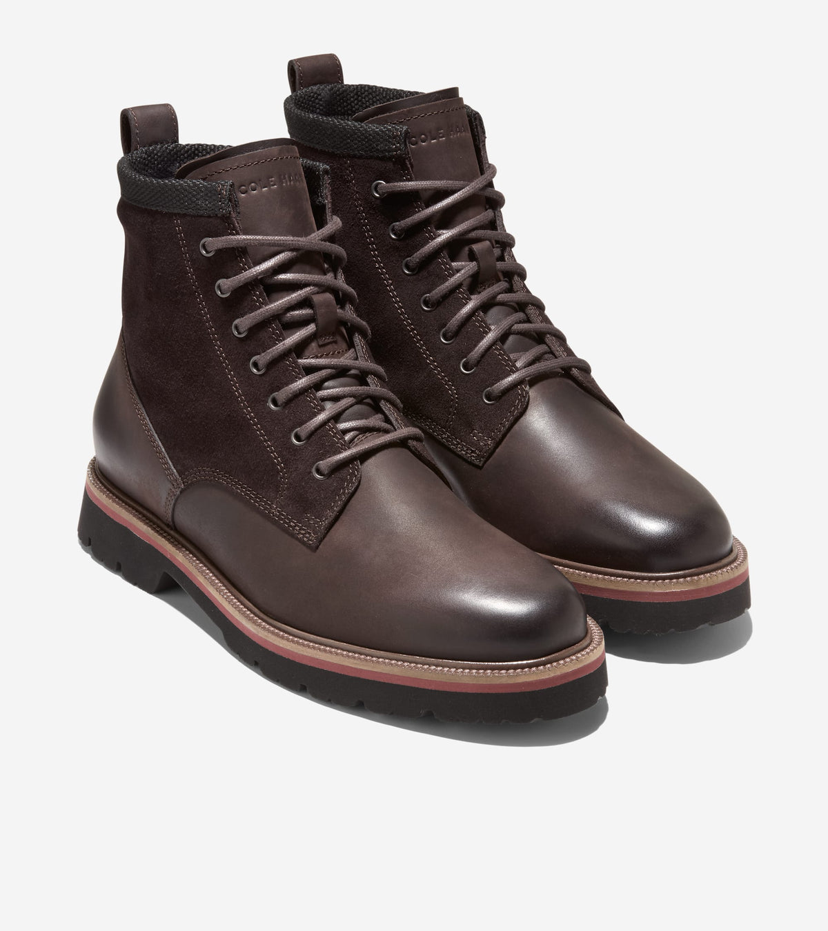 C44957:CH DARK CHOCOLATE OILED NUBUCK / DARK CHOCOLATE SUEDE / BLACK WP