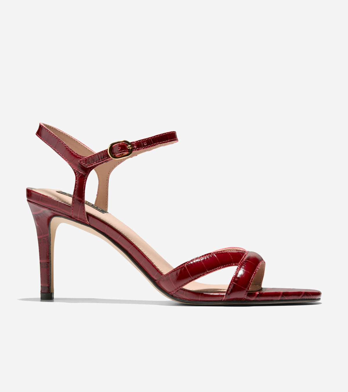 W38104:CH RUBY CROC PRINT LEATHER