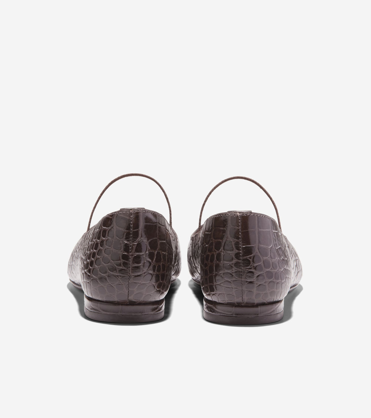 W38066:CH DARK CHOCOLATE CROC PRINT LEATHER