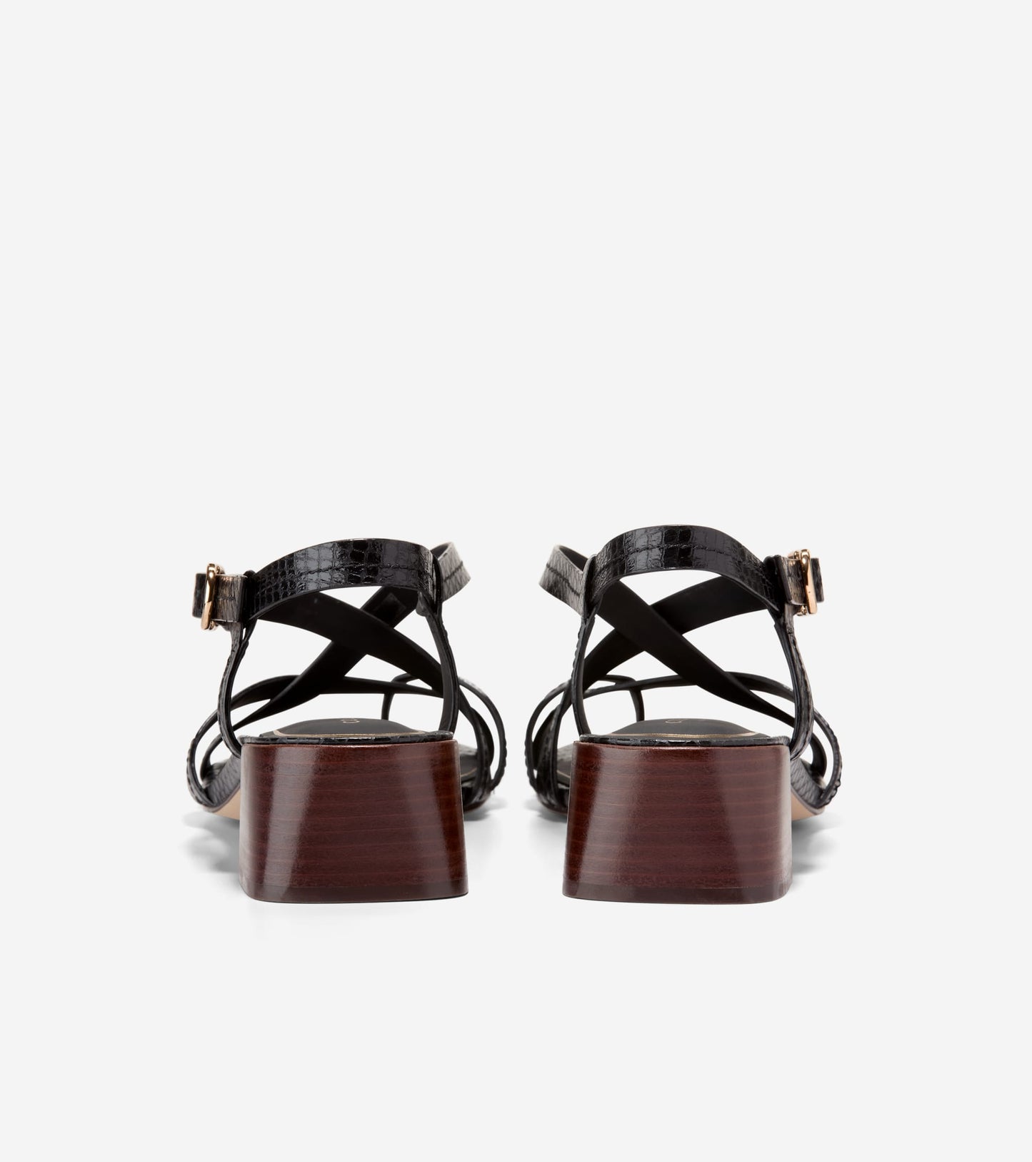 W36595:BLACK GLOSSY SNAKE PRINT LTHR