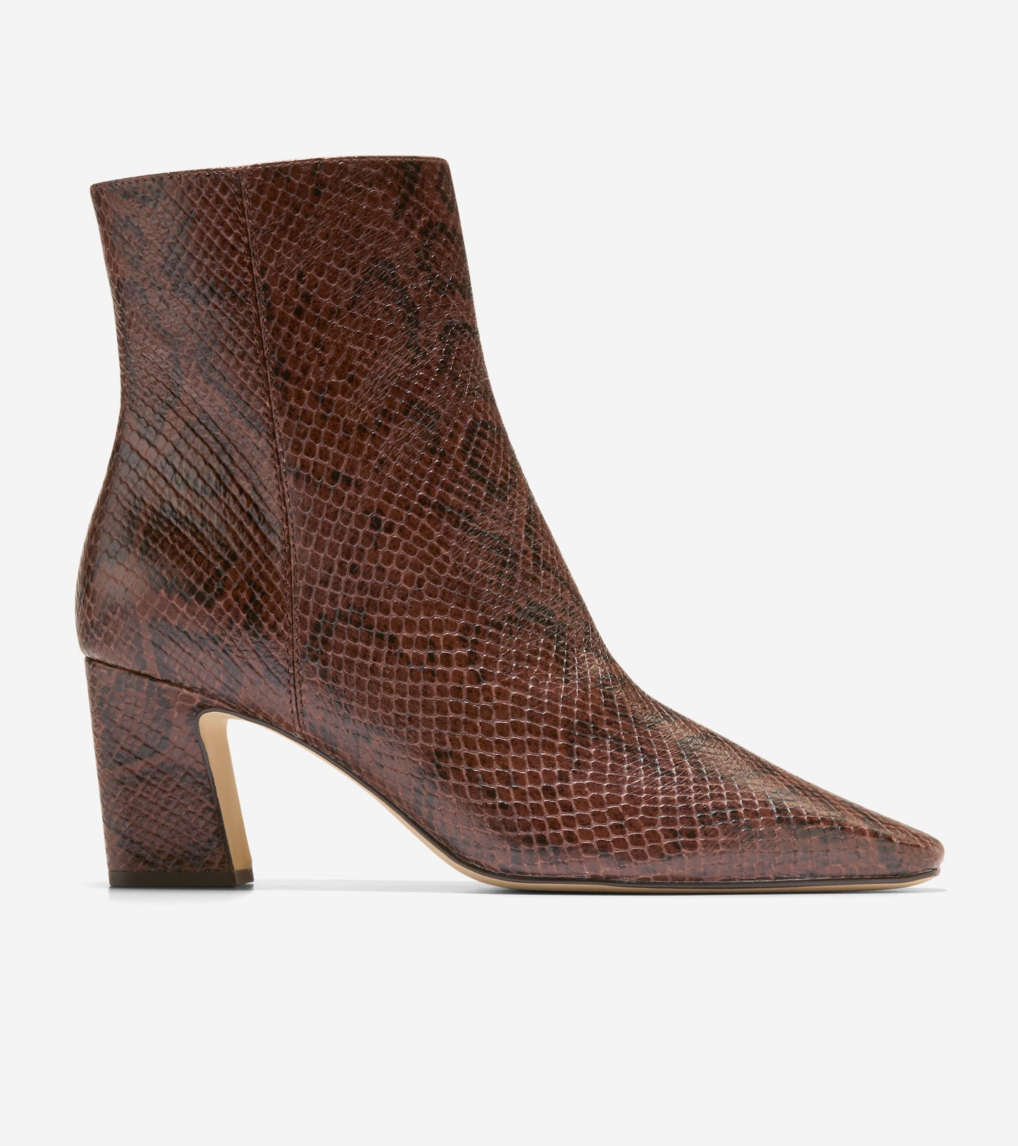 W37087:CH HICKORY GLOSSY SNAKE PRINT LEATHER