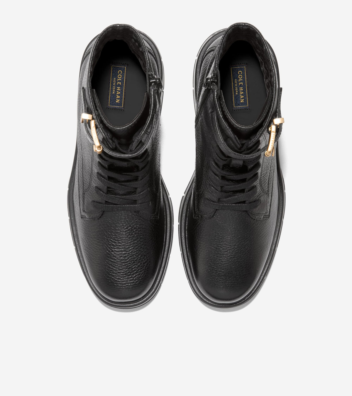 W37374:BLACK TUMBLED LEATHER WP