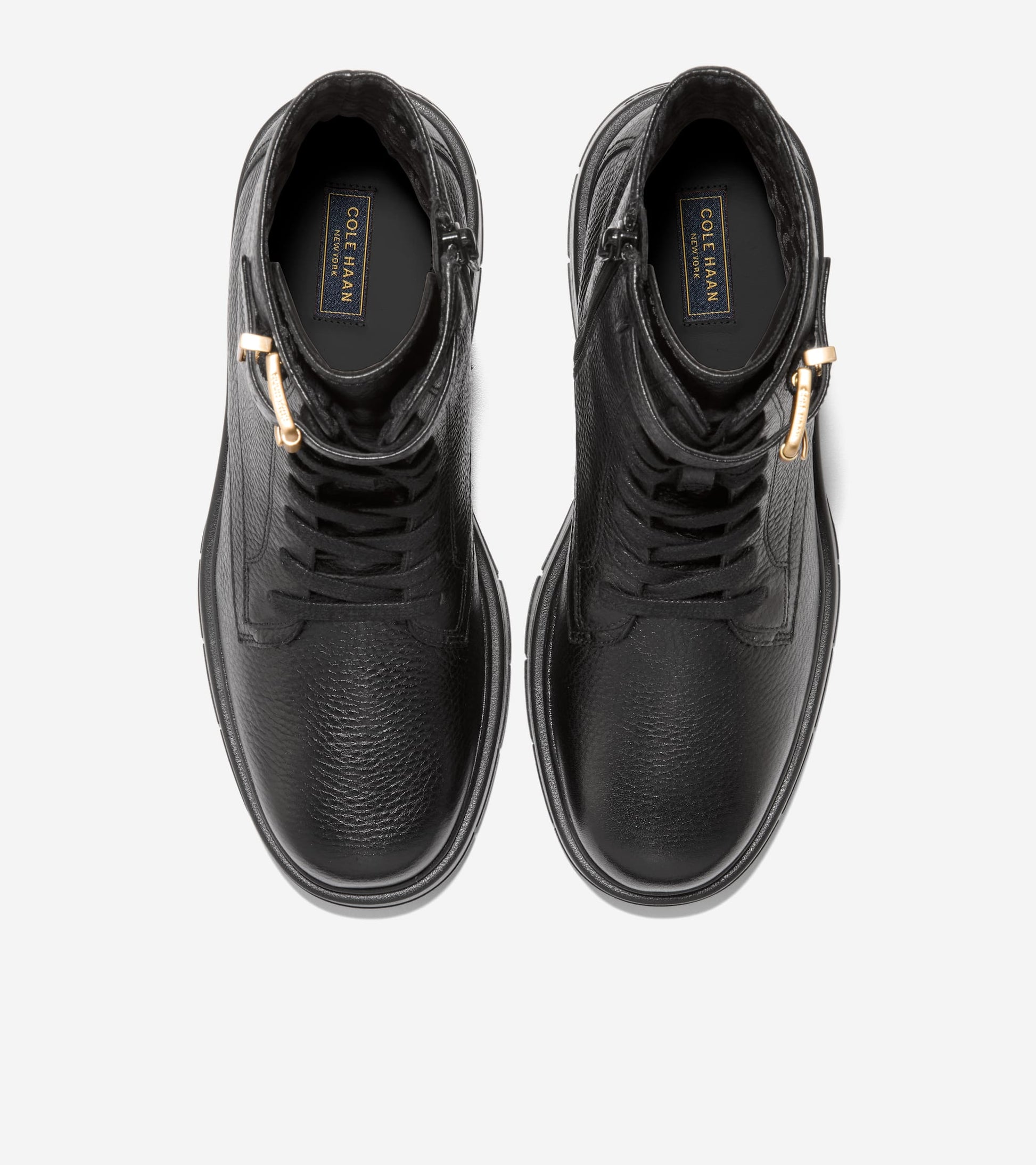 W37374:BLACK TUMBLED LEATHER WP