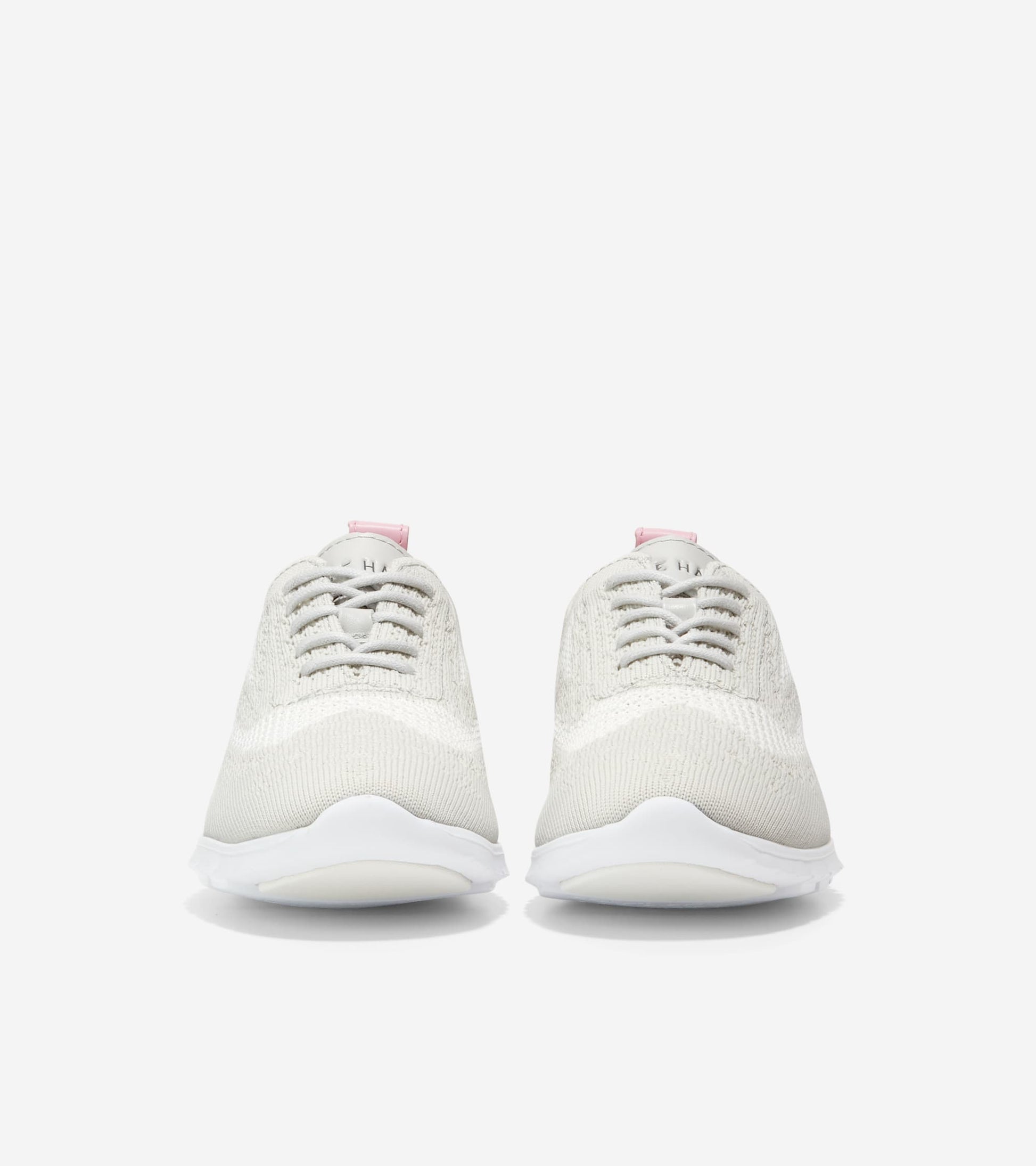 W24030:OYSTER MUSHROOM/WHITE KNIT / OYSTER MUSHROOM LEATHER / CH MEMPHIS PINK  HEEL STRIP & LININ