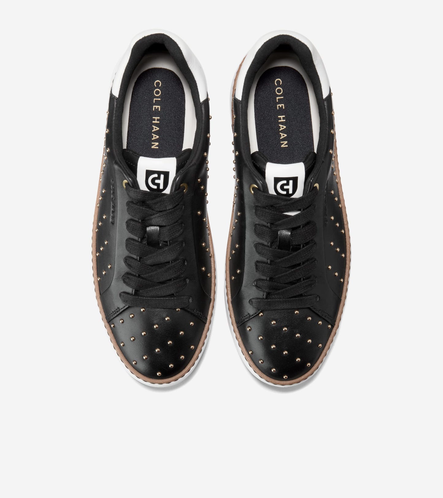 W34193:BLACK LTR/GOLD STUDS